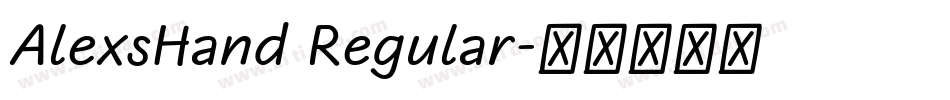 AlexsHand Regular字体转换